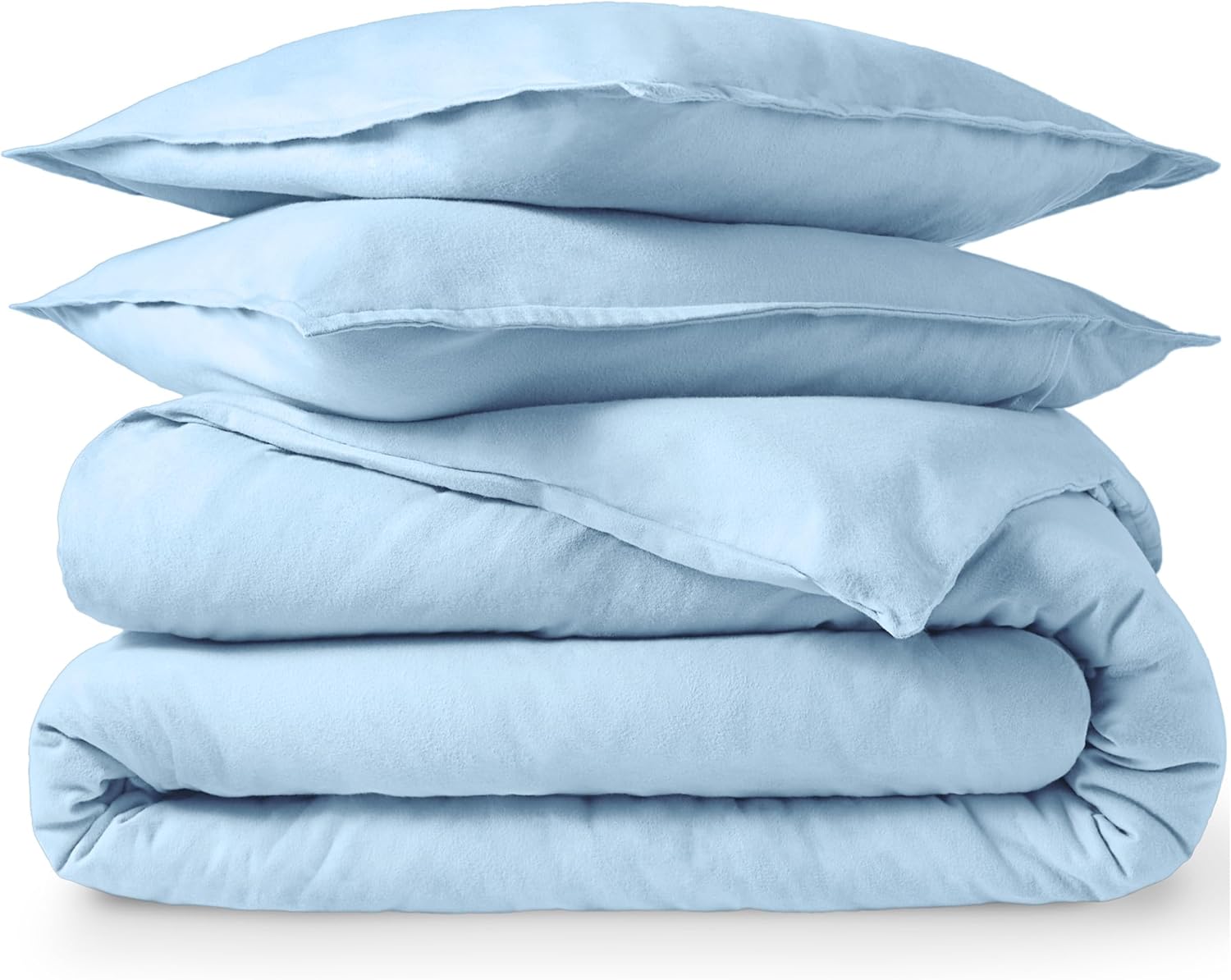 Flannel Duvet Cover Set - Full Size - Soft Cotton Comfort