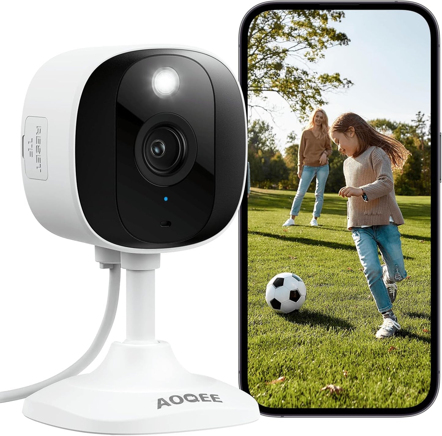 Color Night Vision WiFi Camera - Motion Alert, 24/7 Recording