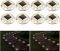 Solar Driveway Lights Deck Dock Lights 2-Color Solar Pathway - Bright