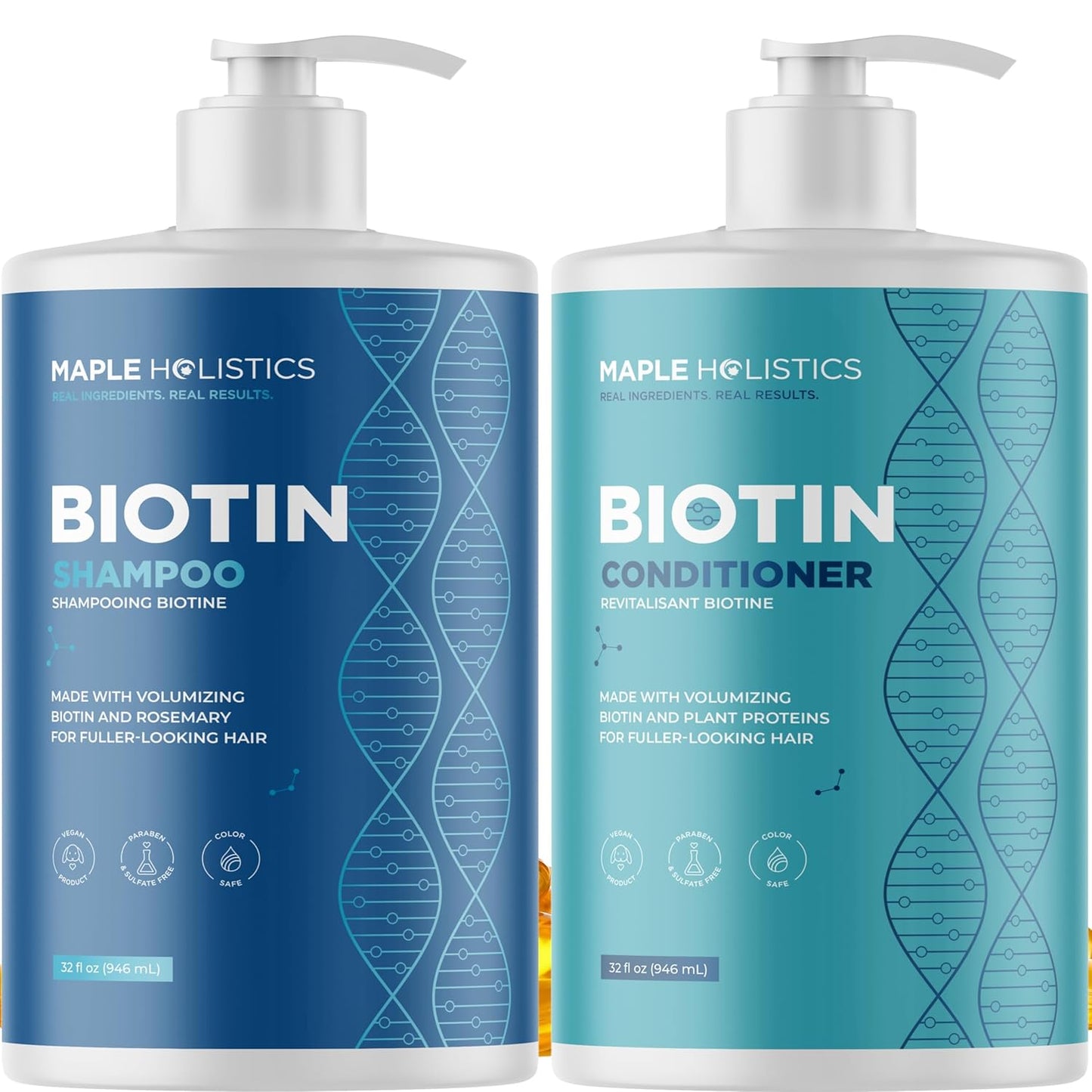 Rosemary Biotin Shampoo and Conditioner Set for Thinning Hair