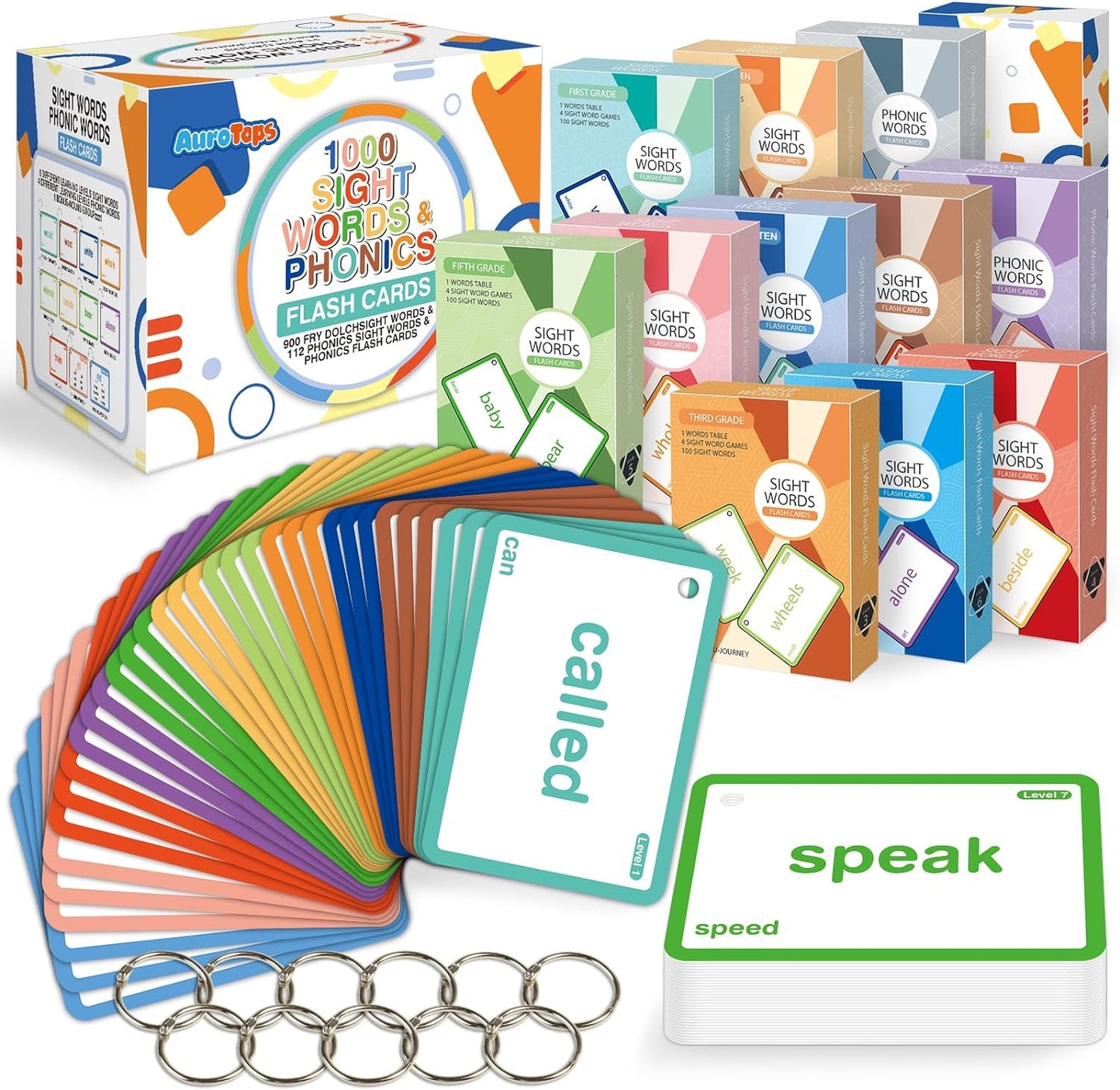 1012 Sight Words Flash Cards for Kids Learning to Read