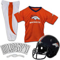 Denver Broncos Youth Football Uniform Set - Full Costume Helmet