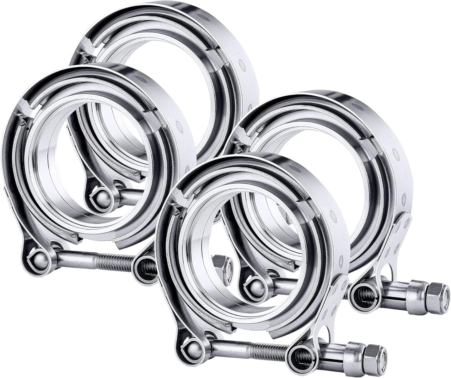 EVIL ENERGY 4PCS V Band Clamp Set for Exhaust Systems 2.25in