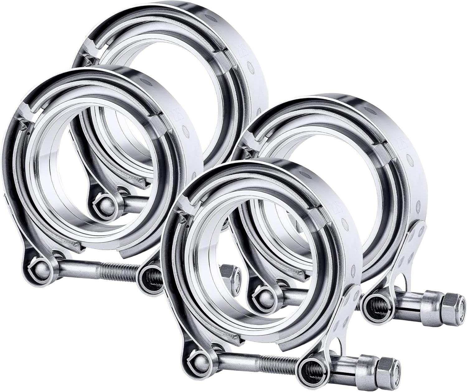 EVIL ENERGY 4PCS V Band Clamp Set for Exhaust Systems 2.25in