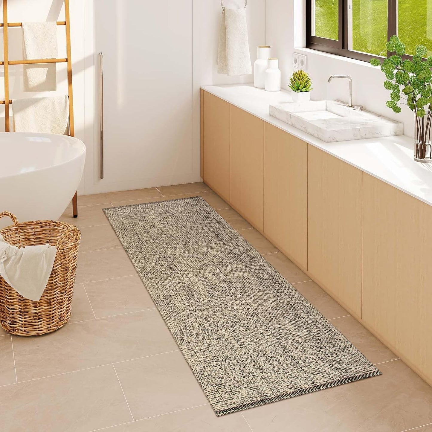LEEVAN Washable Runner Rug 2ftx6ft for Modern Home Decor