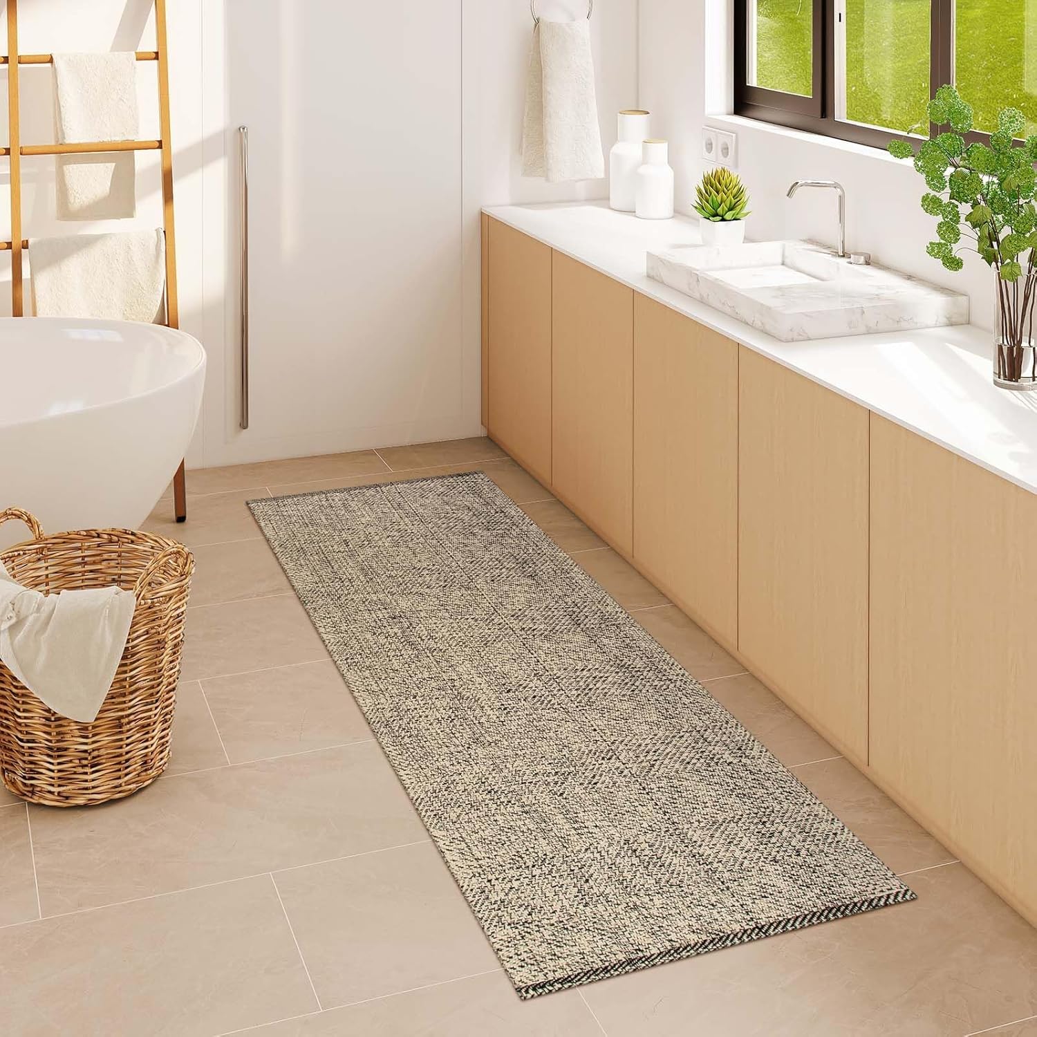 LEEVAN Washable Runner Rug 2ftx6ft for Modern Home Decor