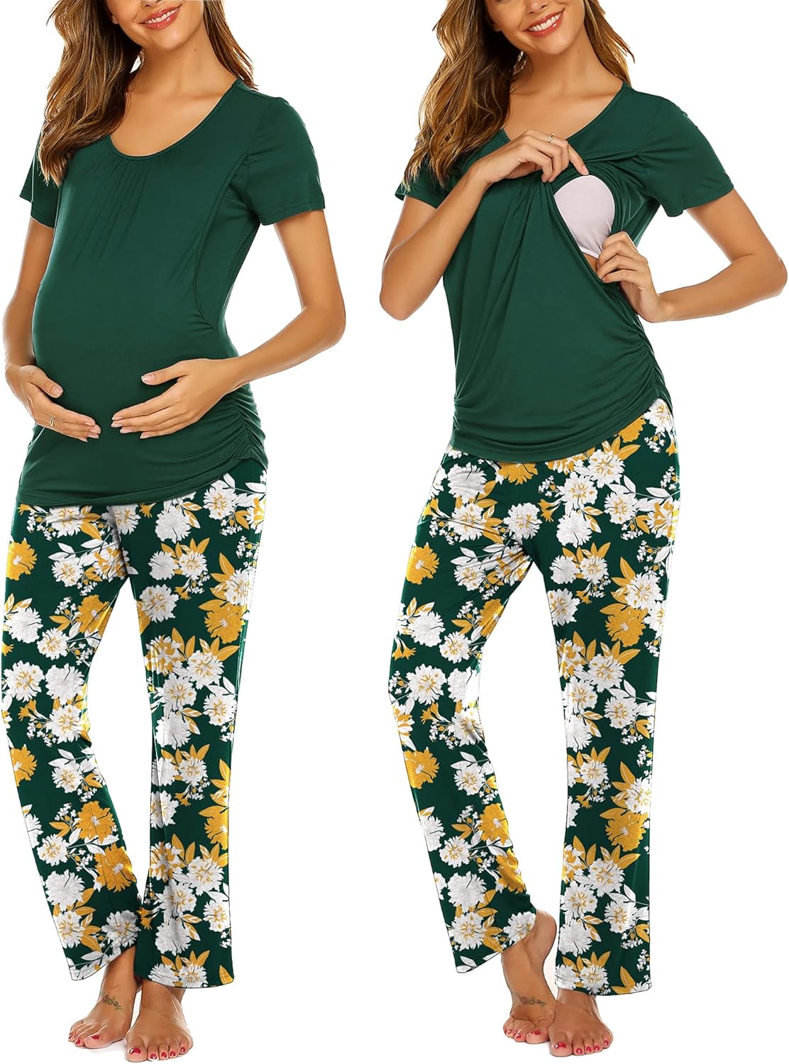 Ekouaer Womens Nursing Pajamas for Comfortable Maternity Wear