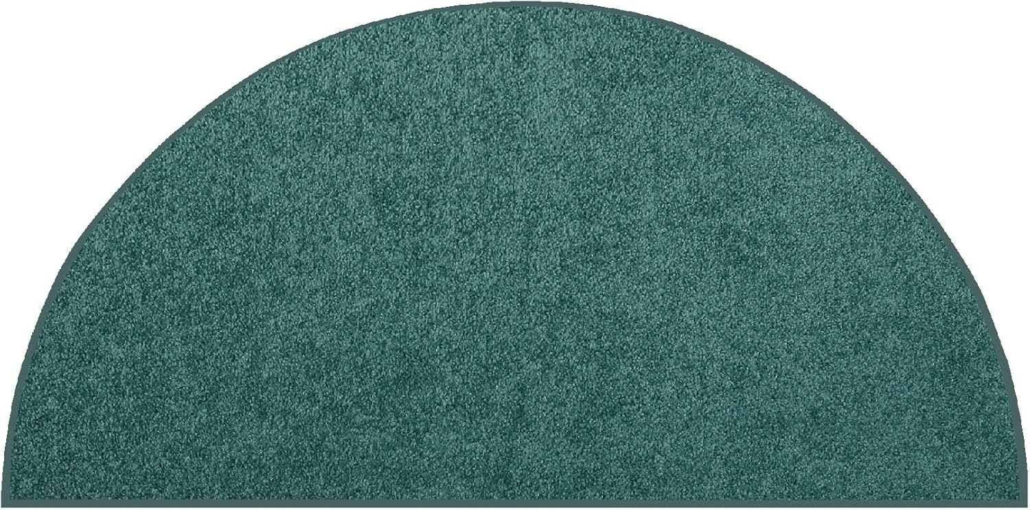 Ambiant Pet Friendly Solid Color Area Rugs Teal for Home