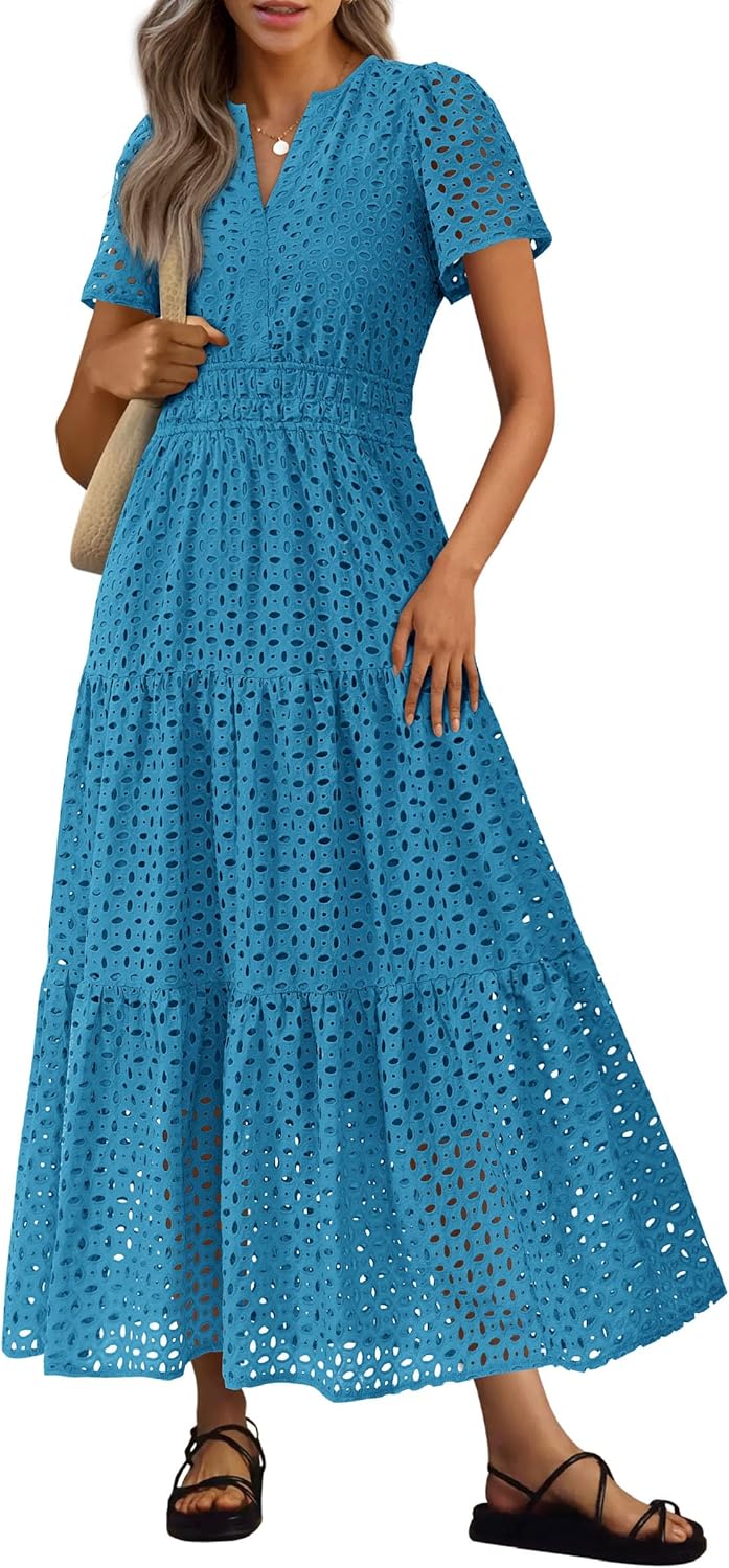 PRETTYGARDEN Womens Summer Maxi Dress for Beach Vacation Fun