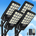 4 Pack Solar Street Lights Outdoor 6500K 20000LM - Bright Wide Angle