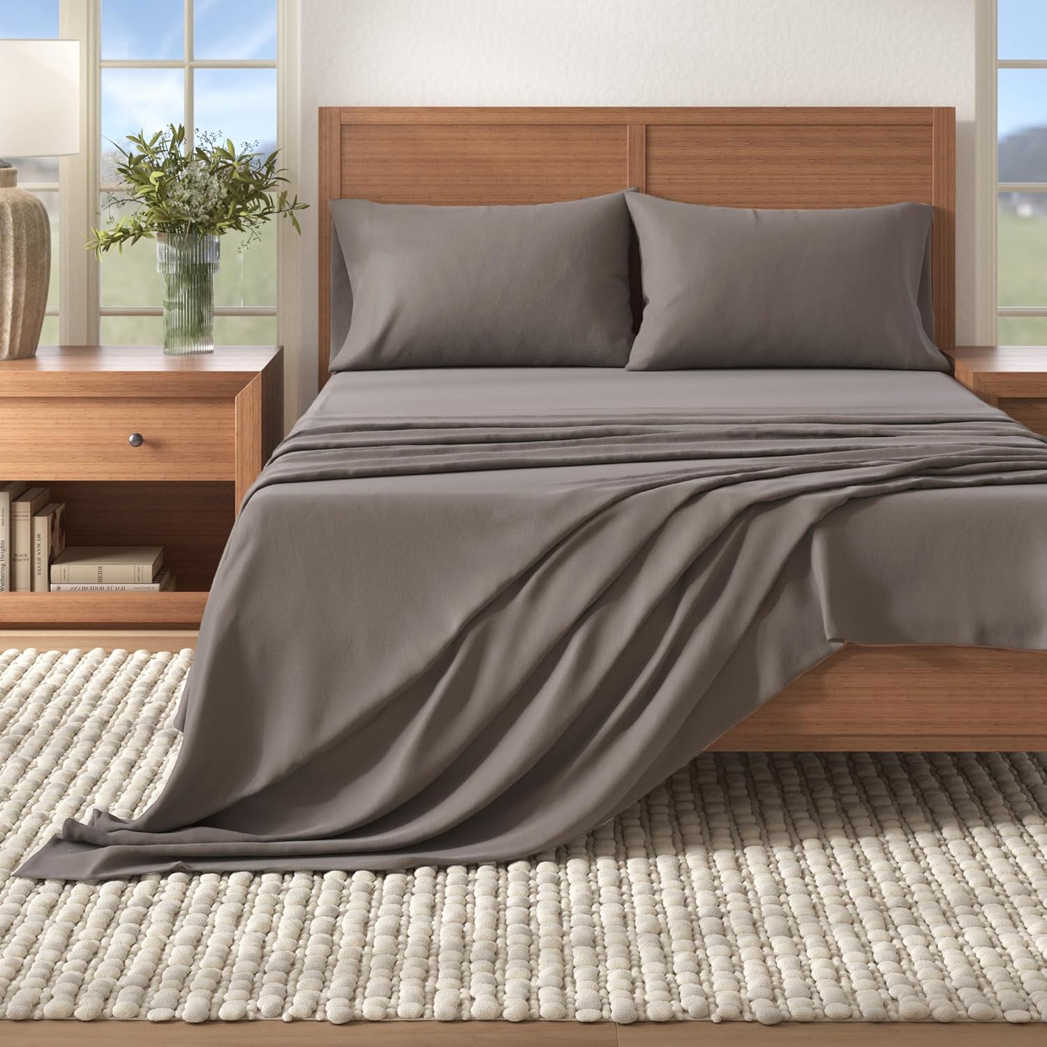 Cozy Full Size Flannel Sheet Set - 100% Turkish Cotton Comfort