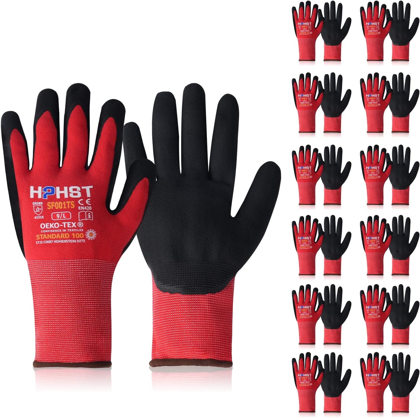 SF001 Work Gloves Comfort Stretch Fit for Power Grip Tasks