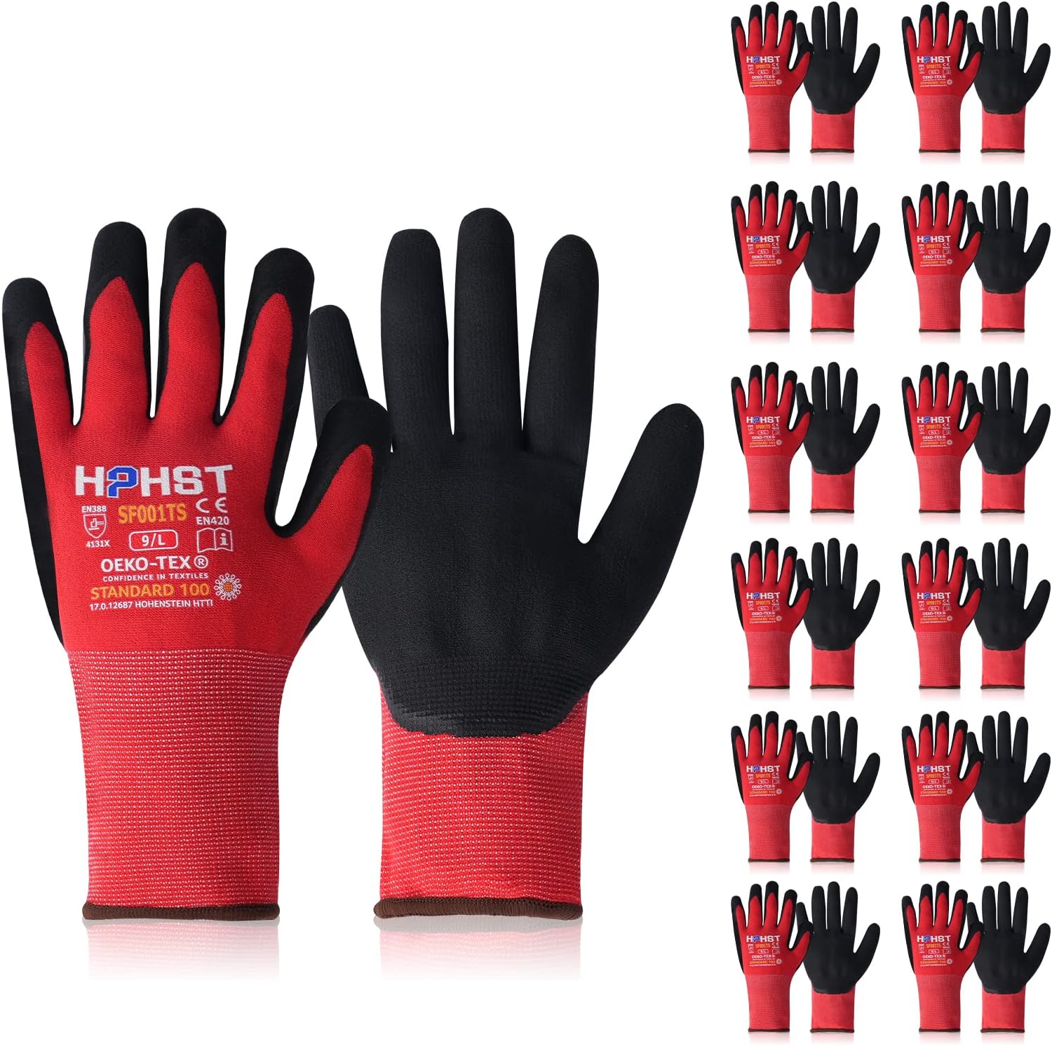 SF001 Work Gloves Comfort Stretch Fit for Power Grip Tasks