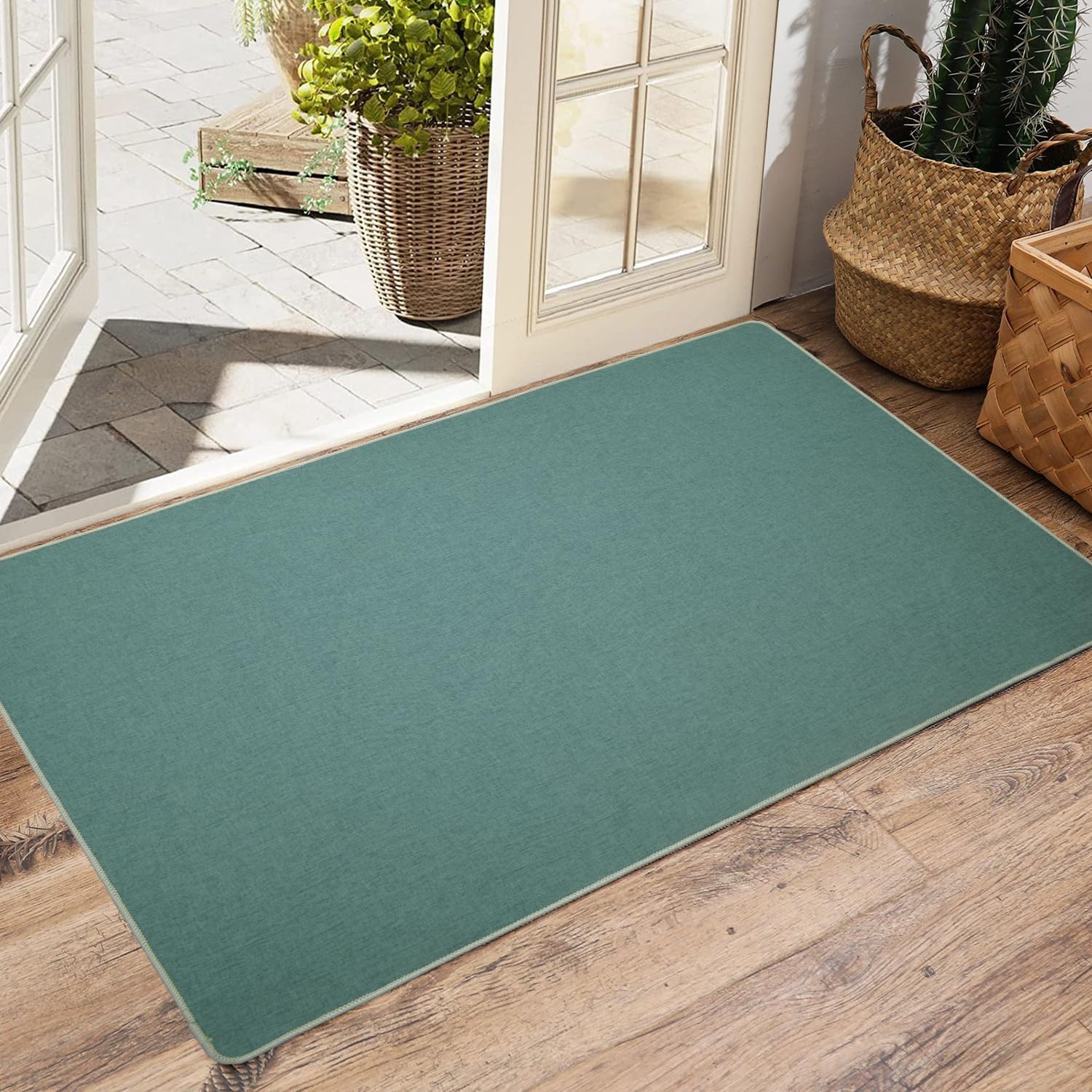 Ultra Thin Bathroom Rug Non Slip Washable Large Indoor Mat