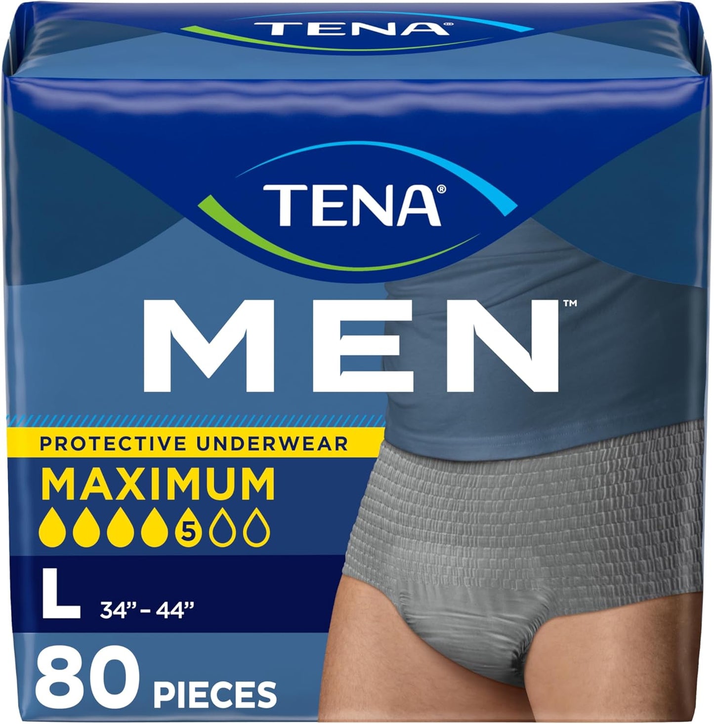 TENA Protective Incontinence Underwear for Men, Maximum Absorbency