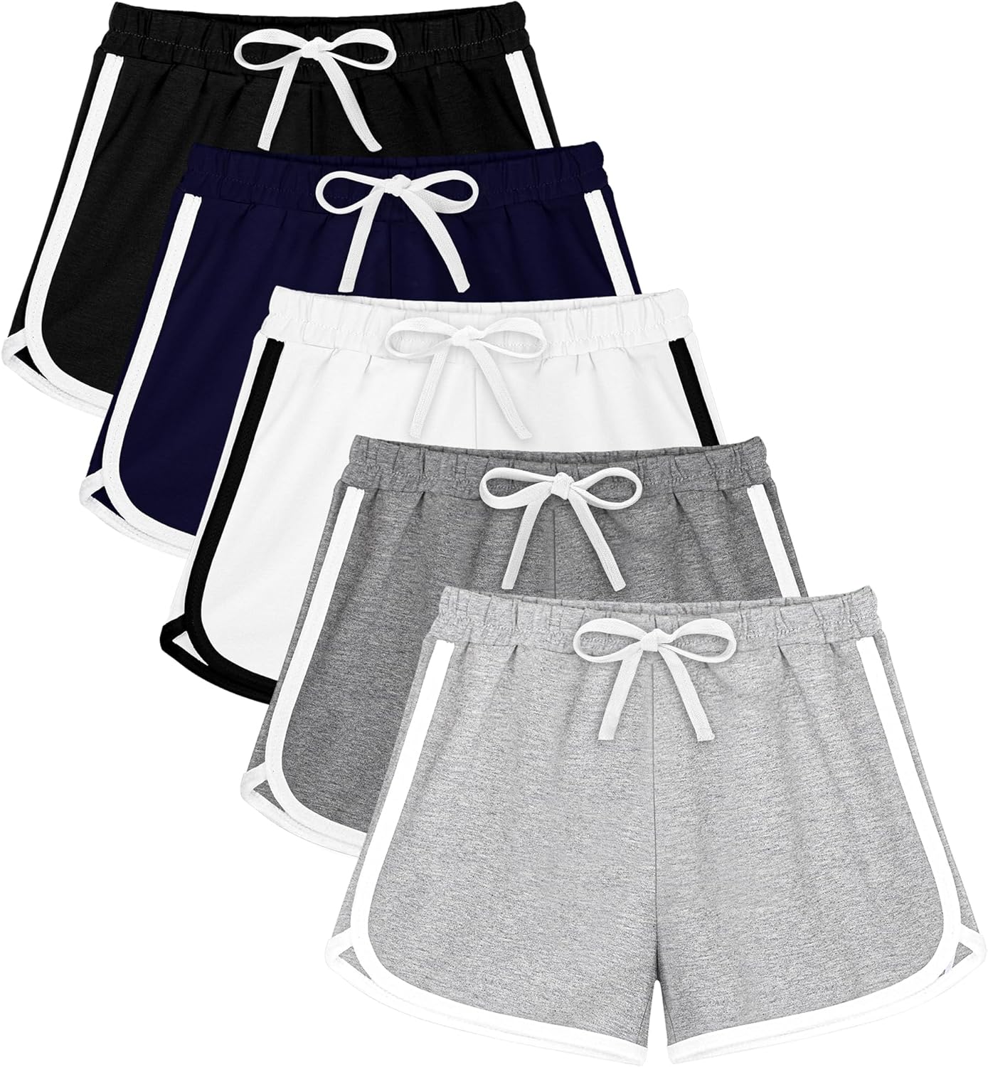 Girls Cotton Athletic Shorts for Active Running and Yoga Fun