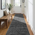 3x10 Washable Hallway Runner Rug - Moroccan Geometric Low-Pile Runner
