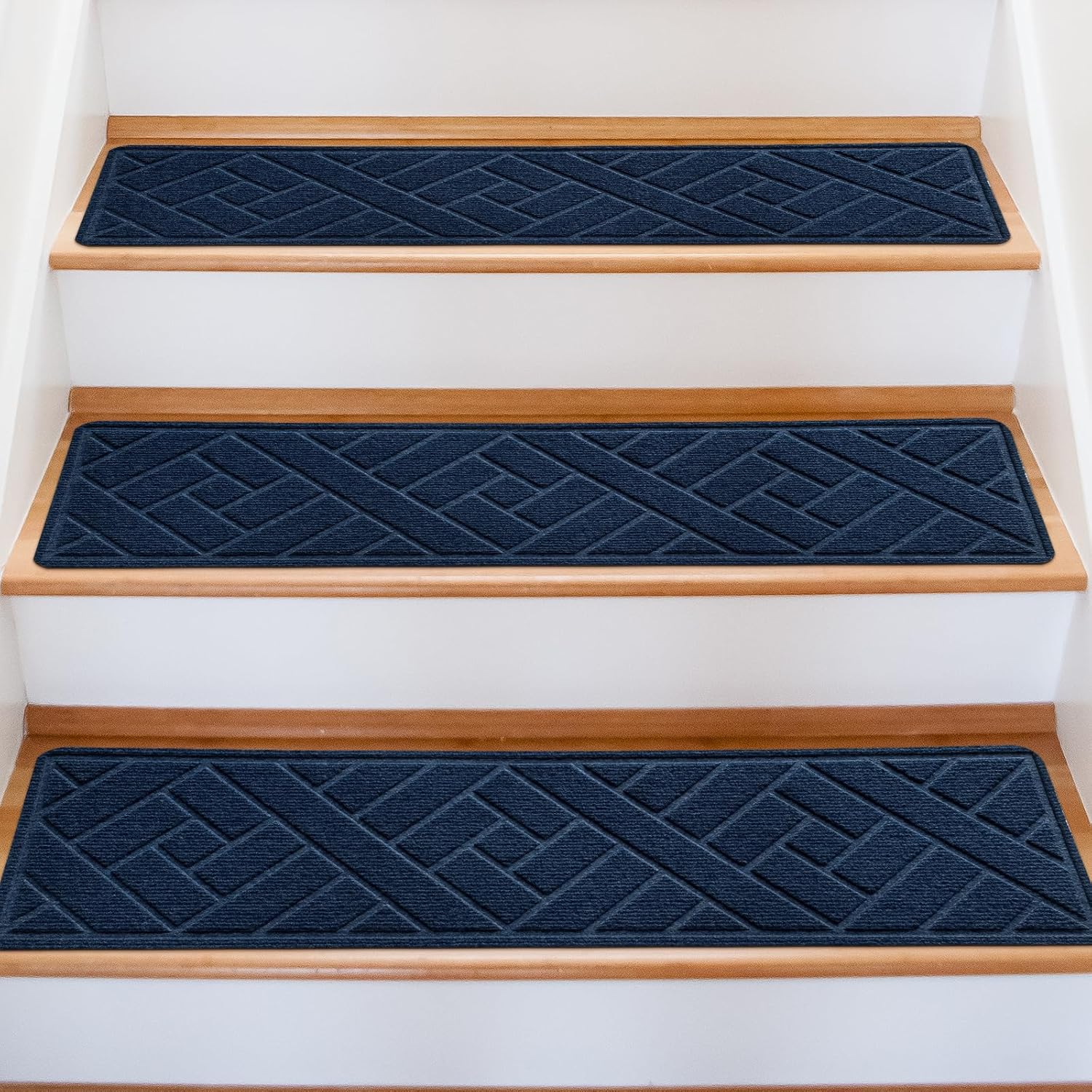 15 Pack Non-Slip Carpet Stair Treads for Indoor Wooden Steps