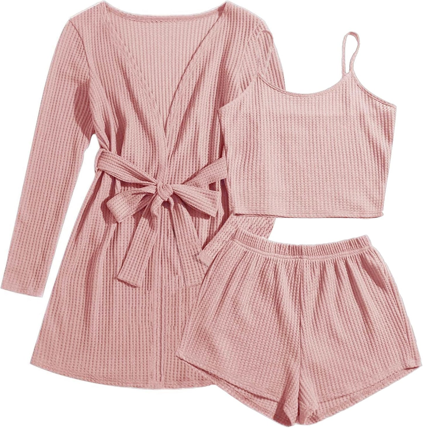 Ekouaer Pajamas for Women Set 3 Piece Lounge Set Soft Comfort