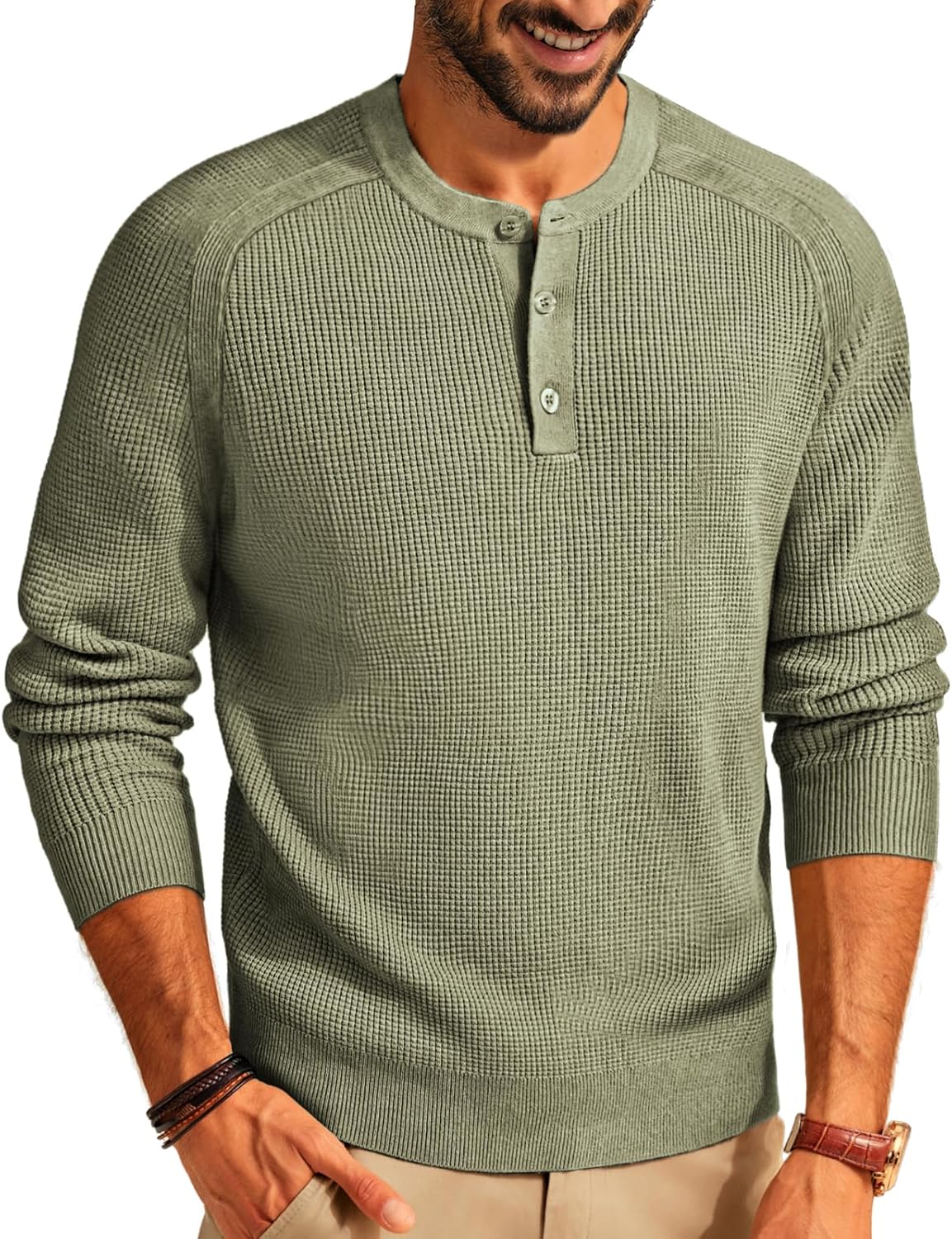 PJ PAUL JONES Men's Solid Color Warm Pullover Sweater Jersey