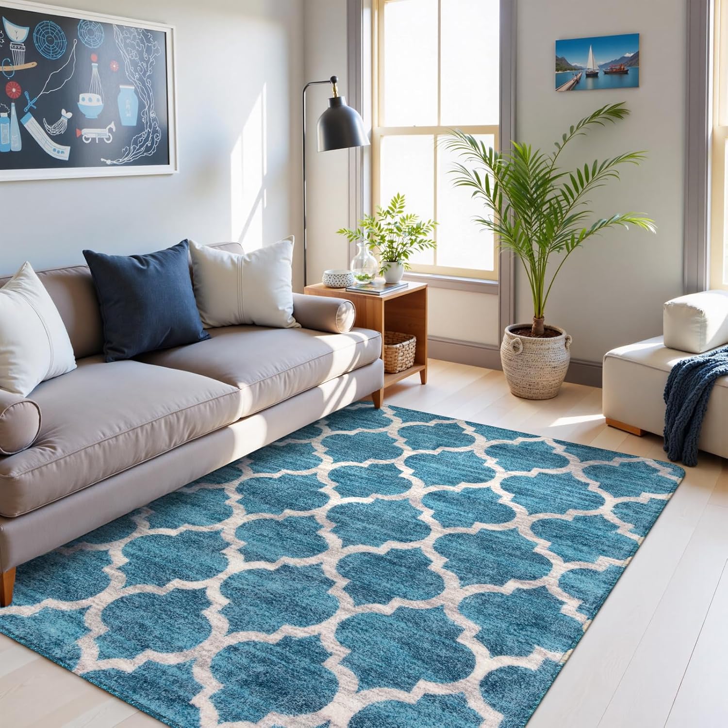 Lahome Moroccan Washable Rugs 3x5 for Stylish Indoor Spaces