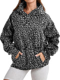 Womens Camo Hoodies Maple Leaf Print Oversized Hooded Pullover - Cozy