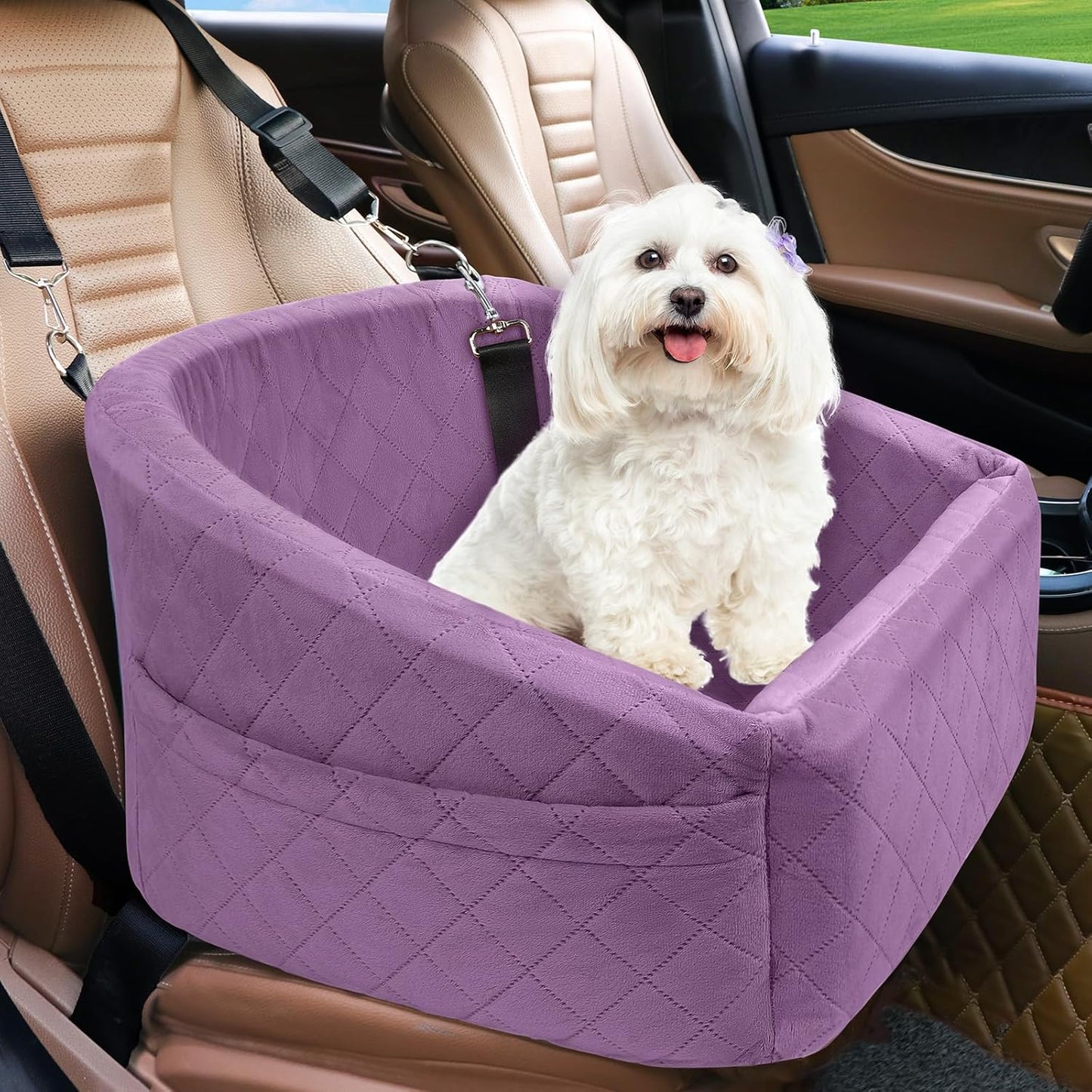 Dog Car Seat for Small Medium Dogs - Safe Travel Booster Seat