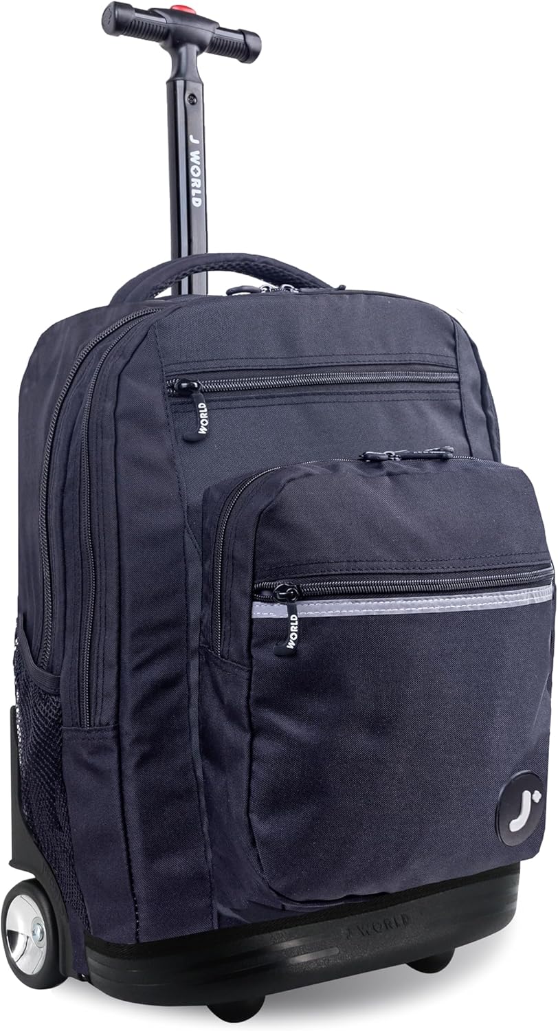 J World New York Sundance Rolling Backpack for Kids and Teens