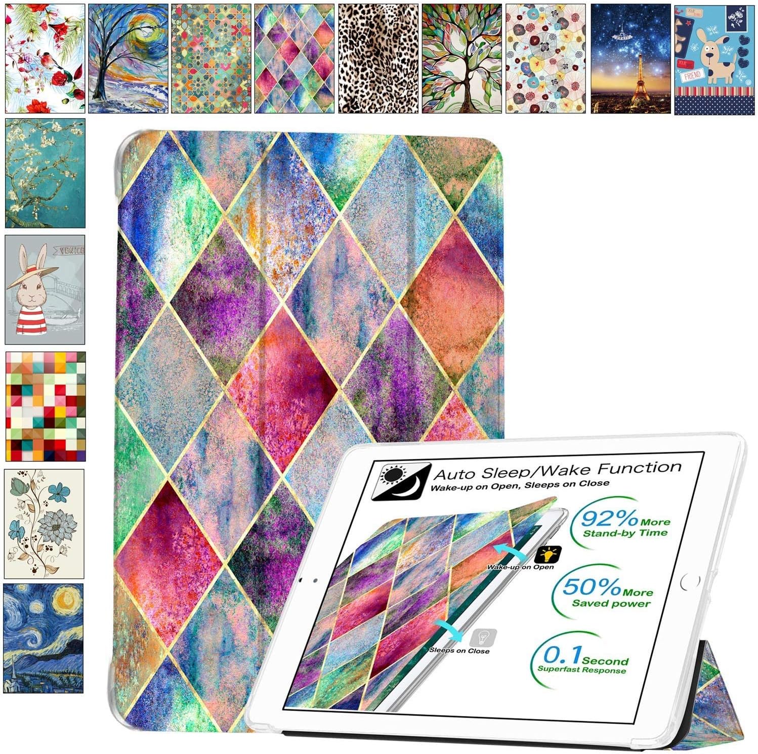 DuraSafe Cases for iPad Air 4th 5th 6th 10.9in Diamond Grid