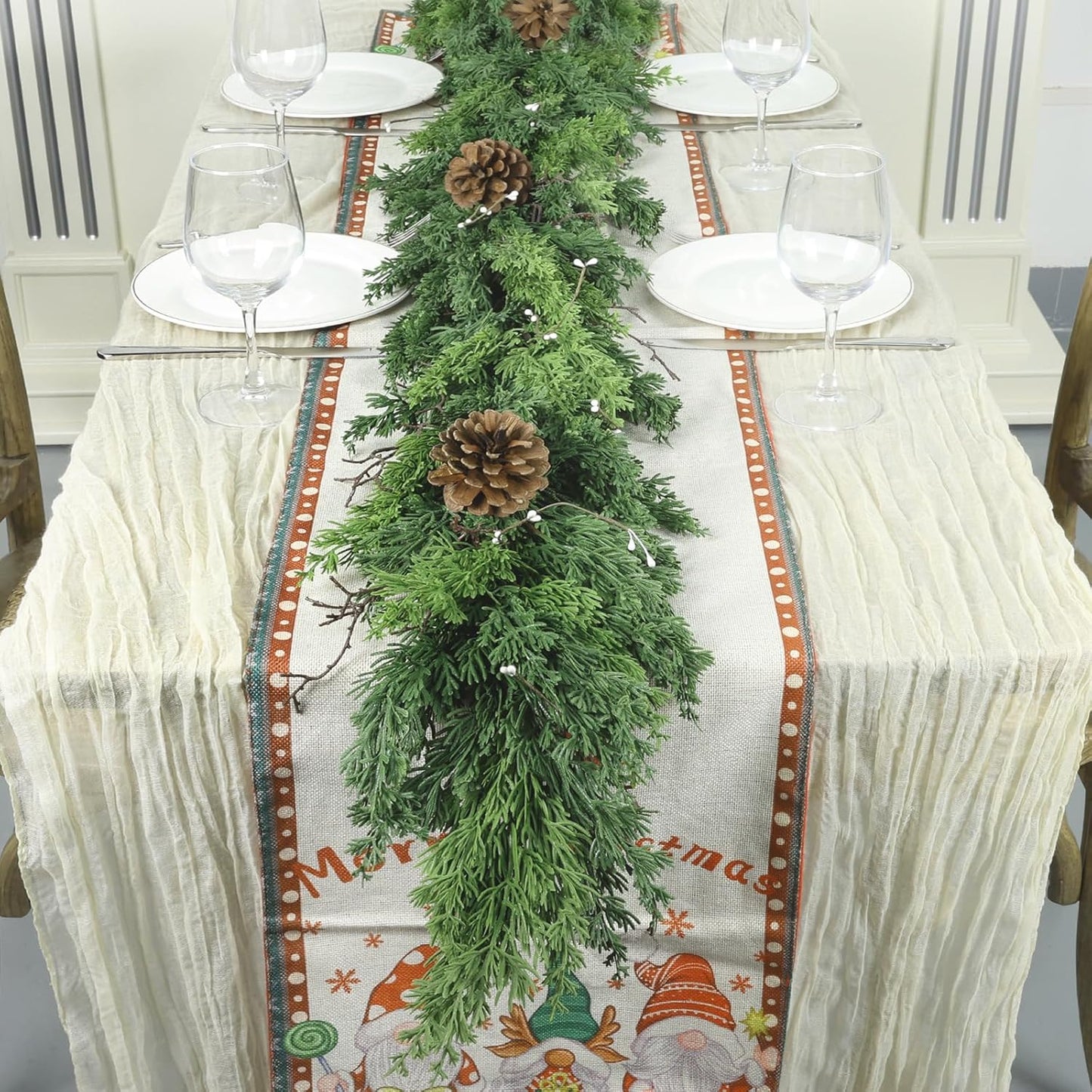 6 Ft Christmas Cedar Garland - Realistic Greenery for Decor