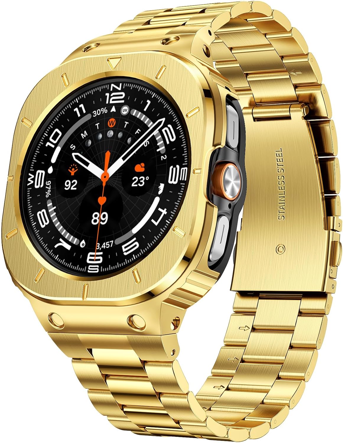 SUPLINK Stainless Steel Case and Band for Galaxy Watch Ultra