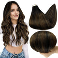 Full Shine Tape In Hair Extensions Ombre Balayage 18in - Natural