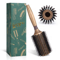 Round Brush for Blow Drying - Boar Bristle 2.8 in for Shine & Volume