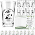 Uiifan Wedding Favors 50 Sets Shot Glasses with Thank You Cards