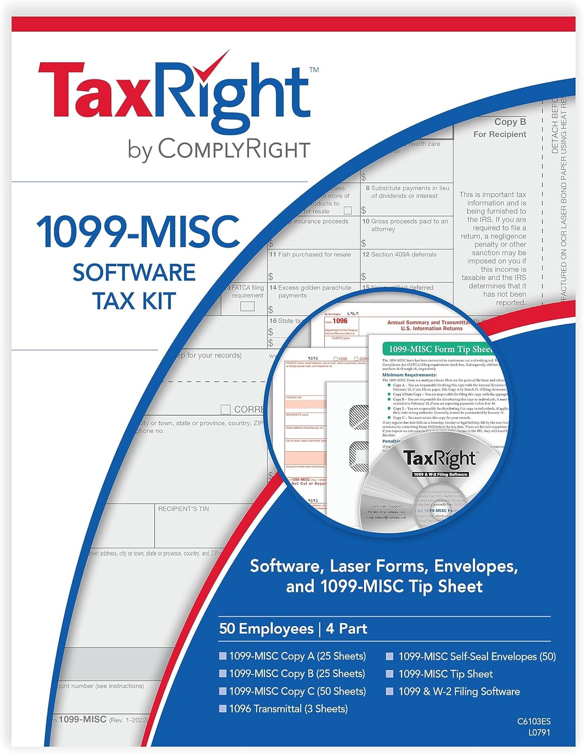 2024 TaxRight 1099-MISC Tax Kit for Easy Tax Reporting
