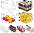 Clear Plastic Pantry Organizers Set of 8 - Stackable Storage Bins