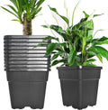 Square Planter Nursery Pots 9.77 Gallon 10-Pack - Sturdy Grower Pots