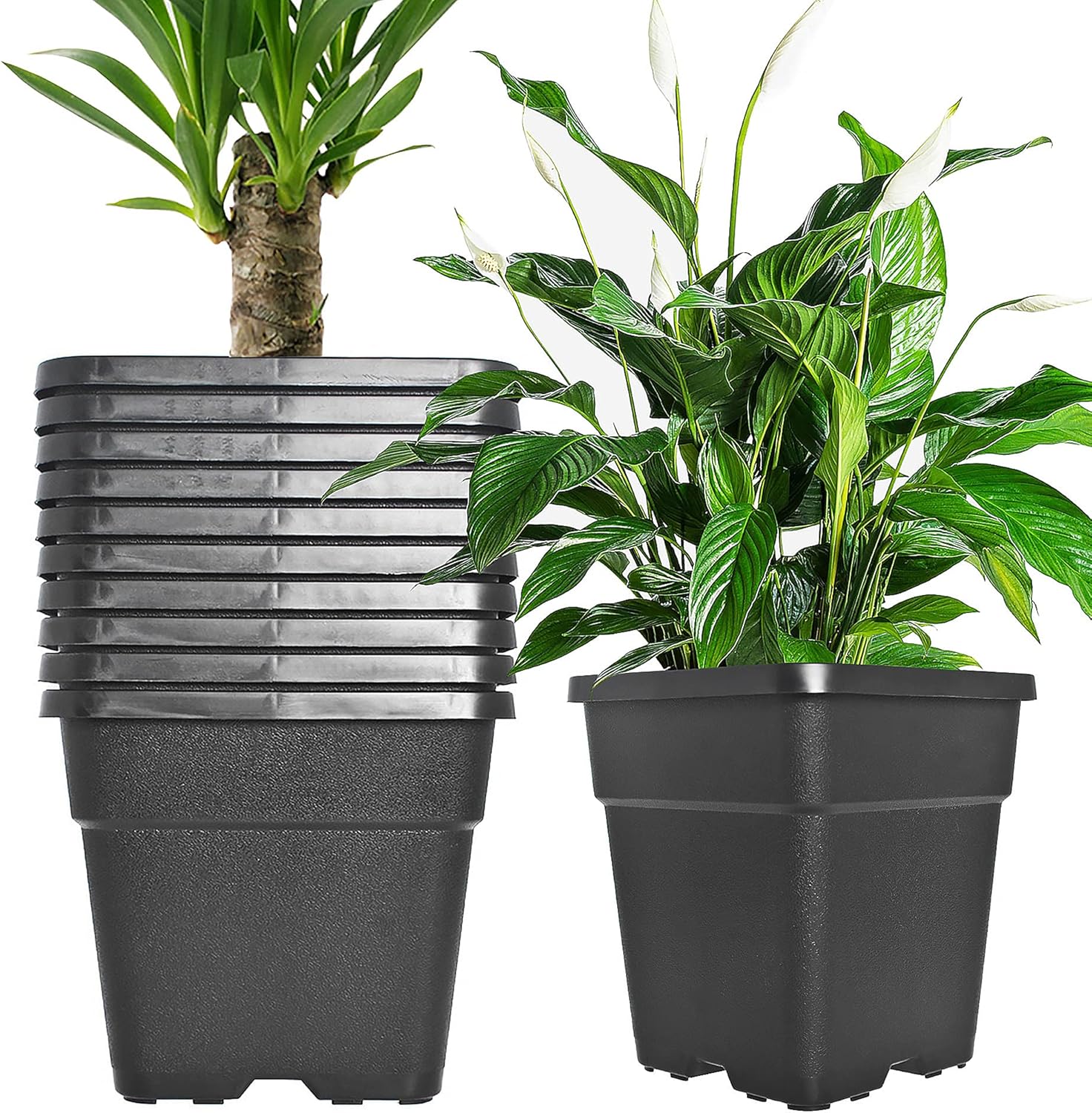 Square Planter Nursery Pots for Plants - 9.77 Gallon Capacity
