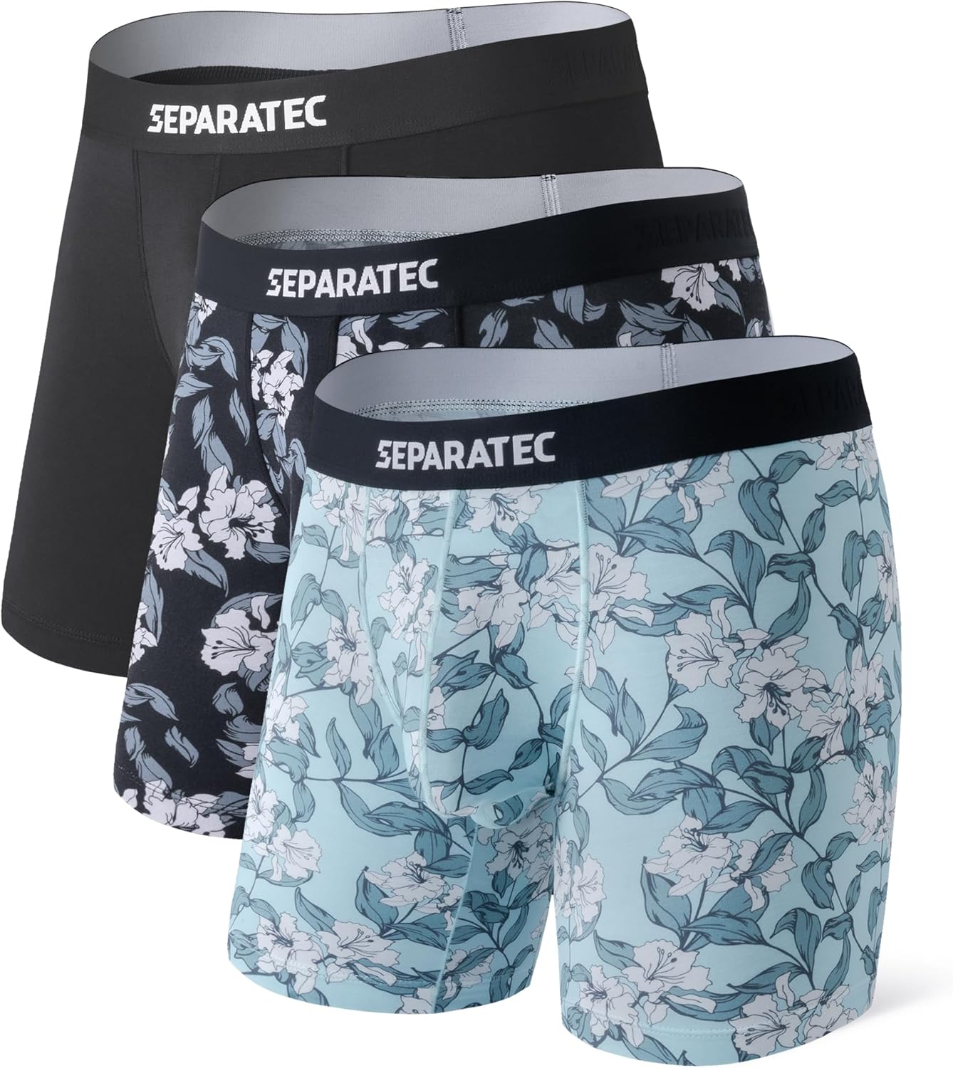 Separatec Mens Underwear Boxer Briefs with Dual Pouch Support