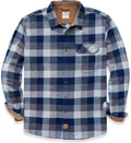 Dubinik Mens Flannel Shirts Long Sleeve Button Down - Warm, Soft not