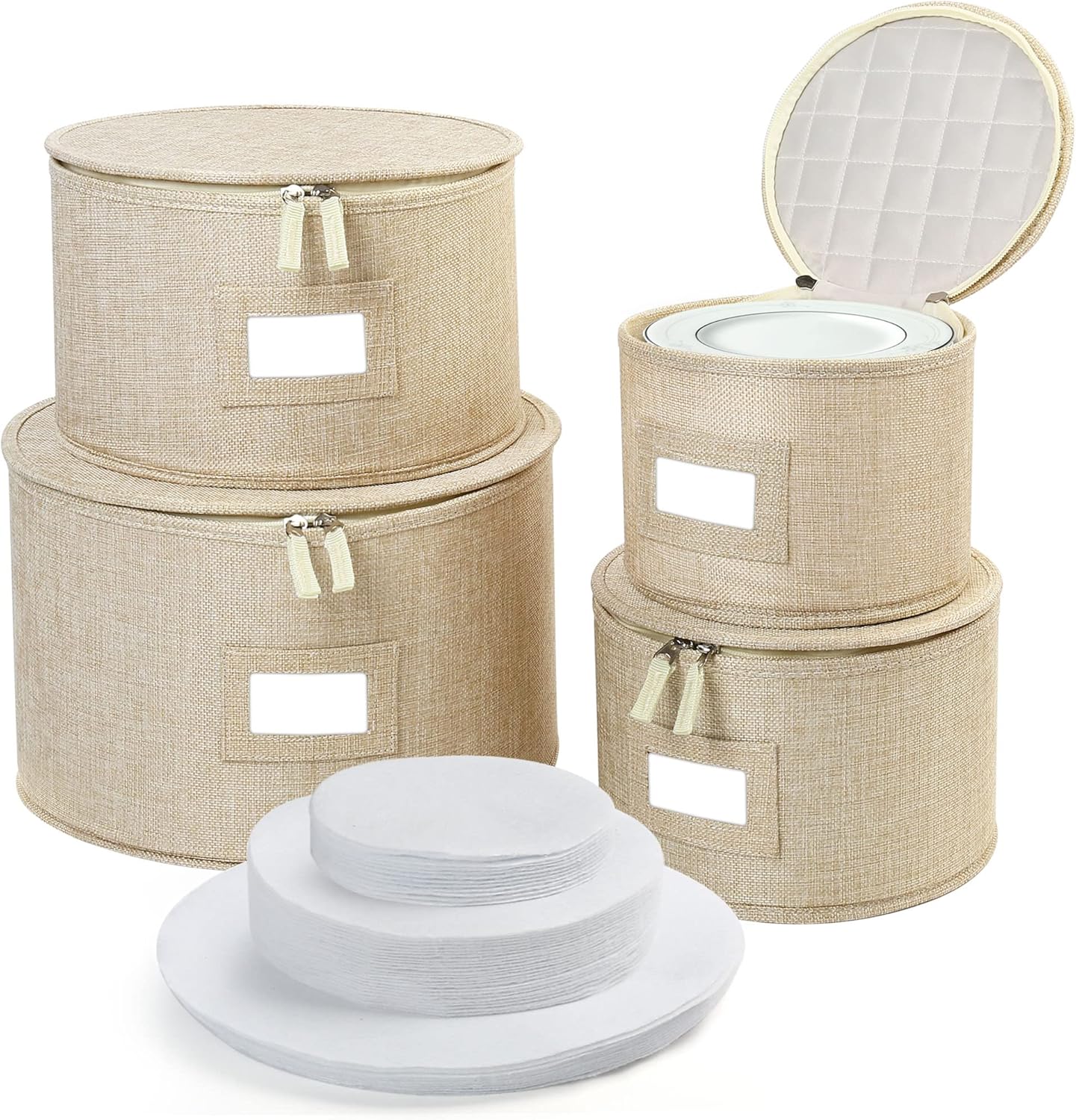 LotFancy China Storage Containers Set for Safe Dish Storage