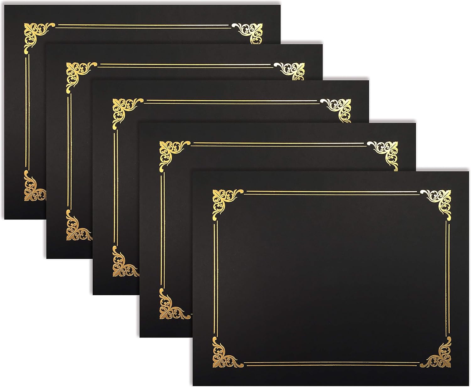 Gold Foil Border Certificate Holders x25