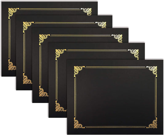 Gold Foil Border Certificate Holders x25