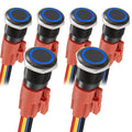 APIELE 16mm Latching Push Button Switch - Metal LED, IP65 Rated