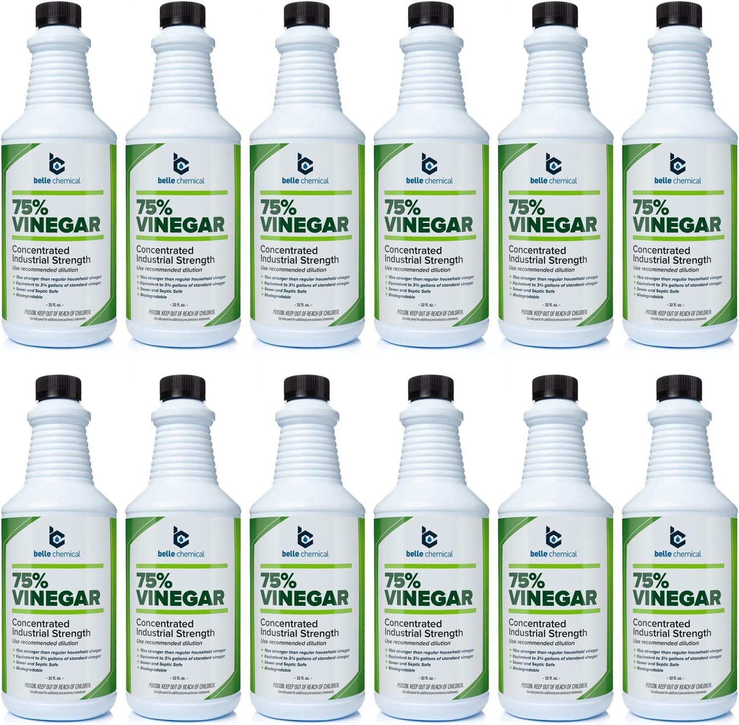 75% Pure Vinegar - Concentrated Industrial Grade for Cleaning
