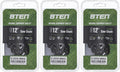 8TEN Full Chisel Chainsaw Chain 12 in.050 3/8 LP 45DL - 3 Pack