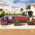 U-MAX Outdoor Sectional Furniture 7-Piece Set - Comfortable Patio
