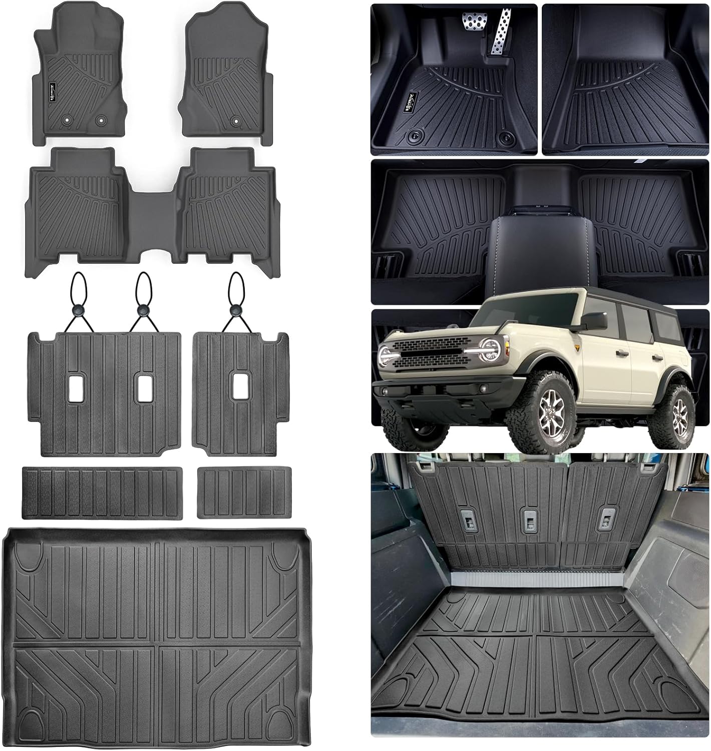 Custom Fit Floor Mats for 2021-2025 Ford Bronco 4 Door