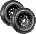 Trailer Tire On Black Wheel Modular Rim ST205/75D15 Load Range C