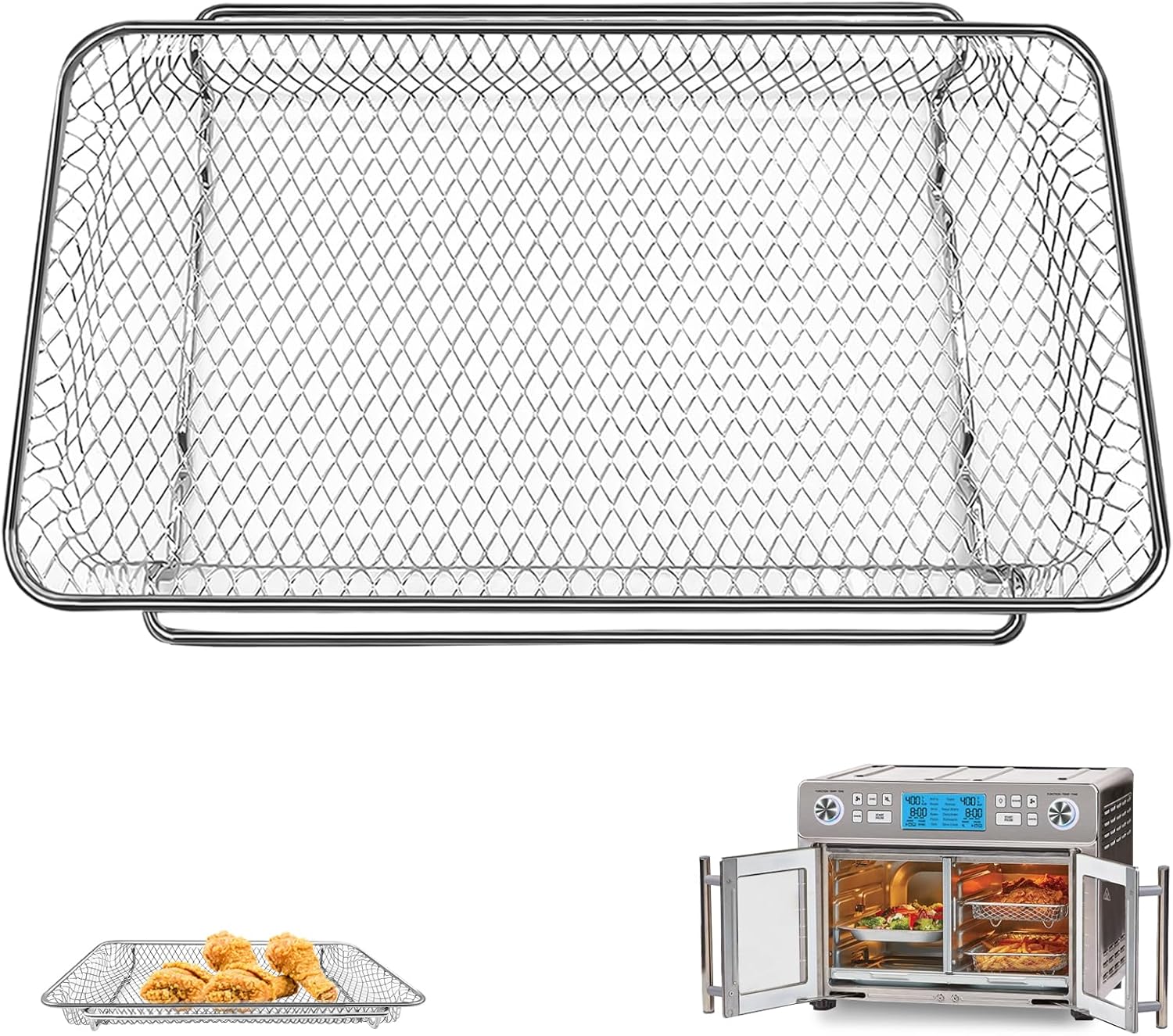 Non-Stick Mesh Basket Replacement for Emeril Lagasse Air Fryer - Dishwasher Safe